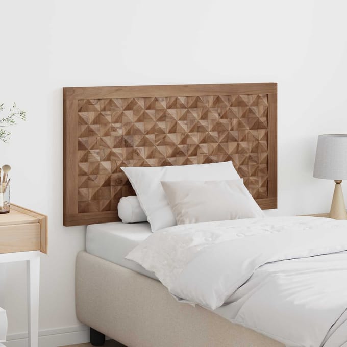 vidaXL - Bed - Hoofdbord - Naturel - Massief - Teakhout