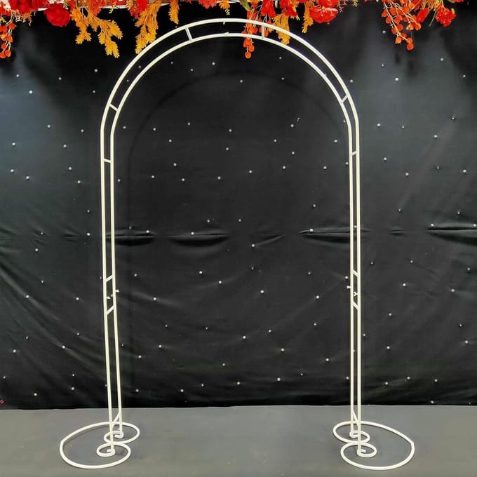 Rozenboog - Tuinboog Decoratie - Bruiloft Versieren - Stevig Metaal - 230 cm Hoog - Wit