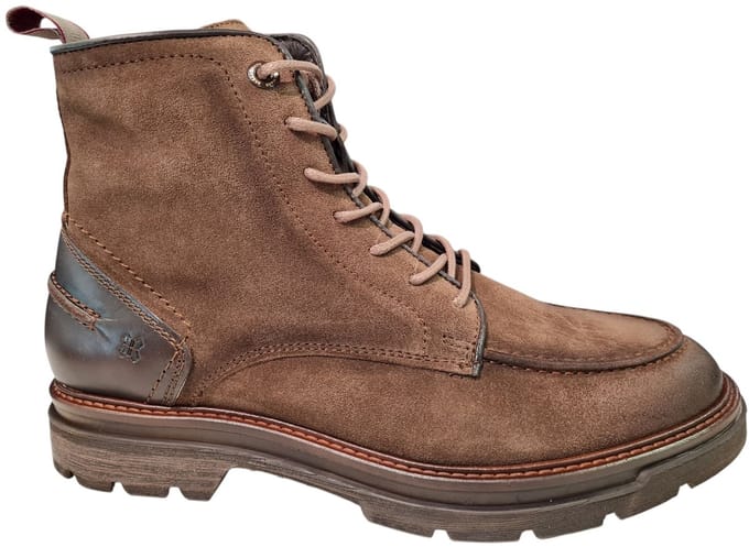 Berkelmans Bruin Suede Heren Veterboots - Bruin - 46