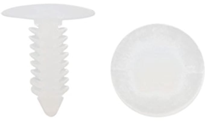 50 Stuks Auto Deur Klinknagels - Bumper Trim Panel Retainer Clips 7mm Wit