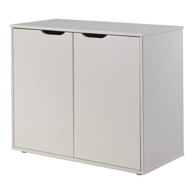 LUCEVI - Pino Wandkast 2 Deuren - Hout - Wit - 85.5x43.3 x71.8 cm