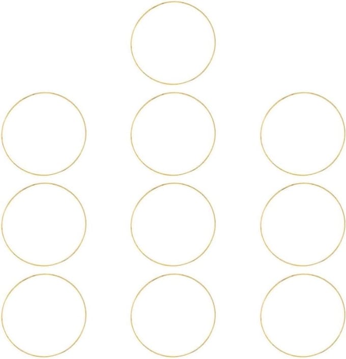 Dromenvanger Ringen - Knutsel Hoepels - Decoratie Maken - Stevig Metaal - 10 Stuks - Goudkleurig