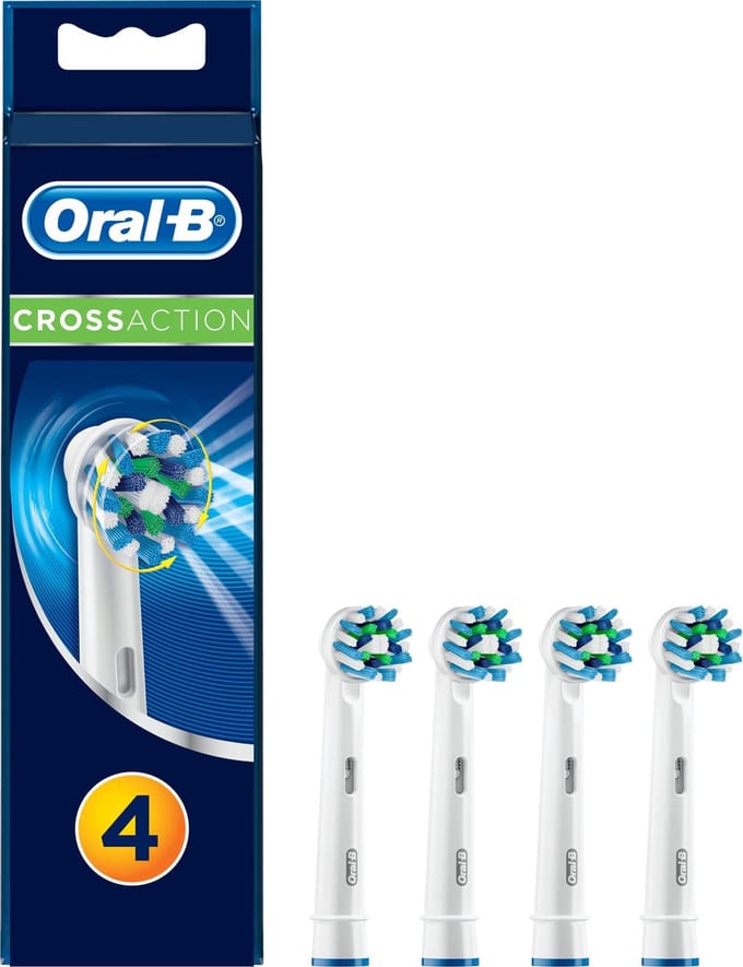 Oral-B CrossAction - Opzetborstels - 4 stuks