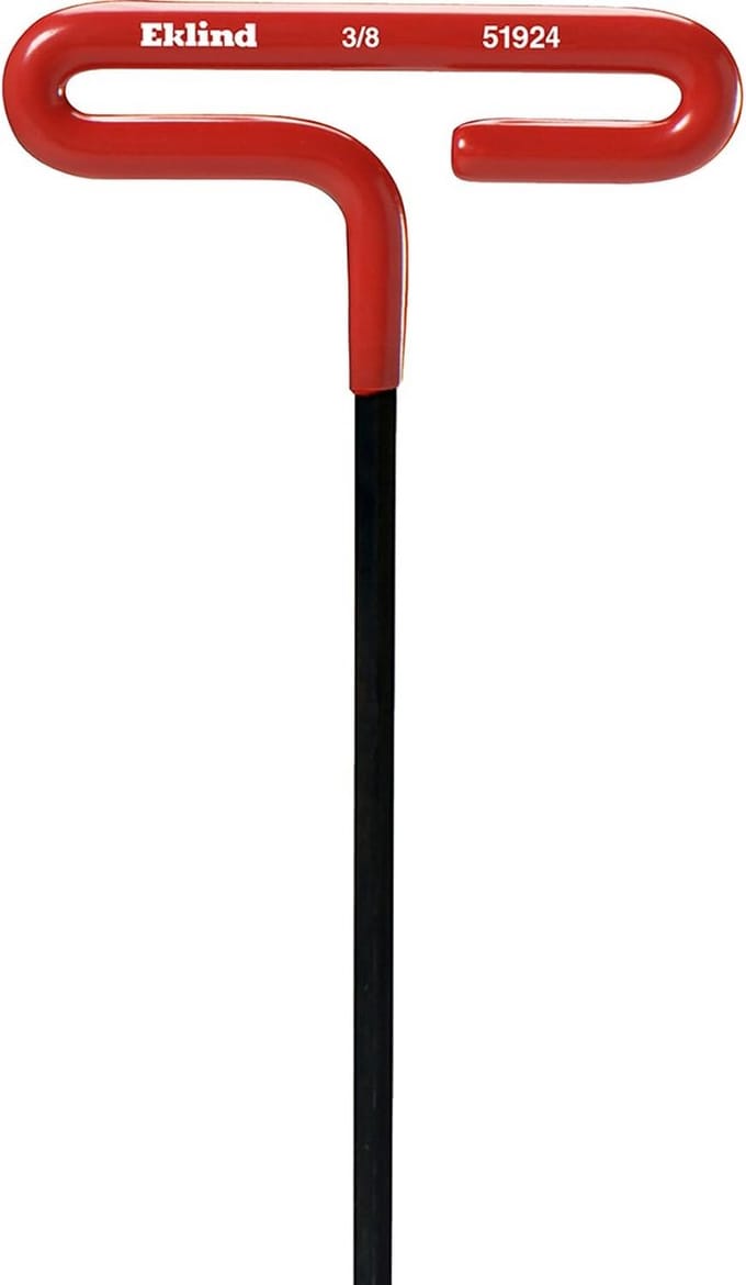 3/8 Inch Zeskant T-Handel Sleutel met Antislip Grip - Inbussleutel