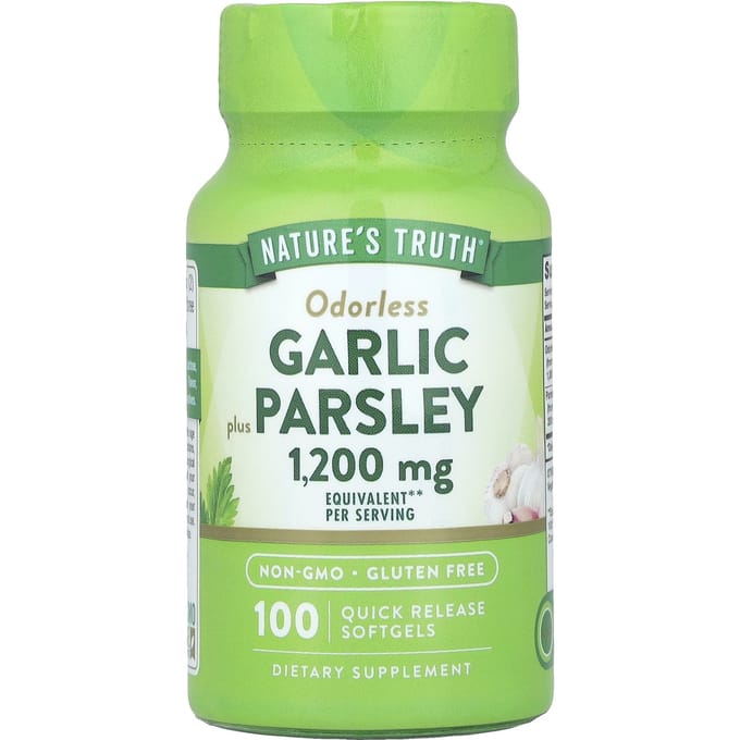 Nature'S Truth, Knoflook Plus Peterselie Zonder Geur, 100 Zachte Capsules