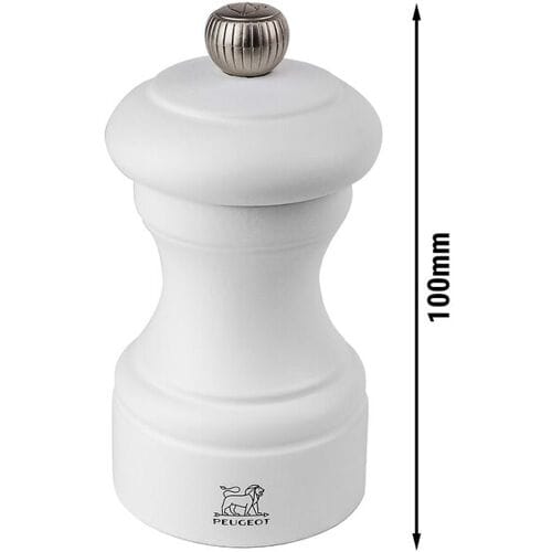 (6 stuks) PEUGEOT BISTRO - Pepermolen - Hout - Wit mat - Hoogte: 100mm