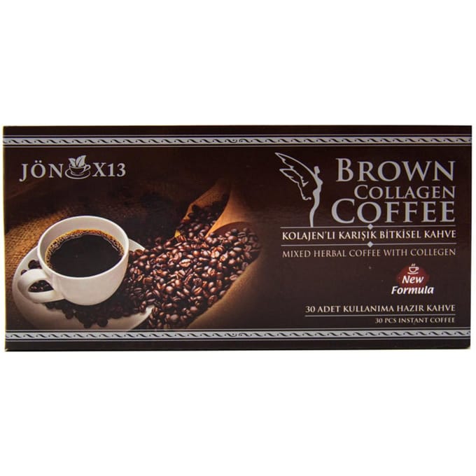 Bruine thee Collageenkoffie Gemengde kruidenkoffie met collageen Pack of 1