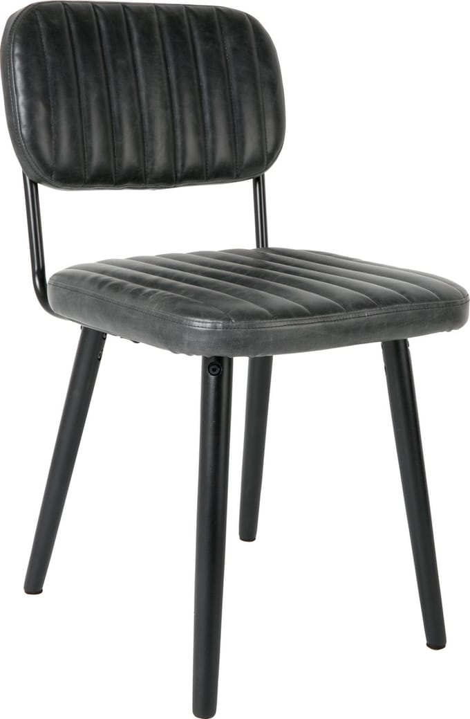 ANLI STYLE CHAIR JAKE WORN BLACK