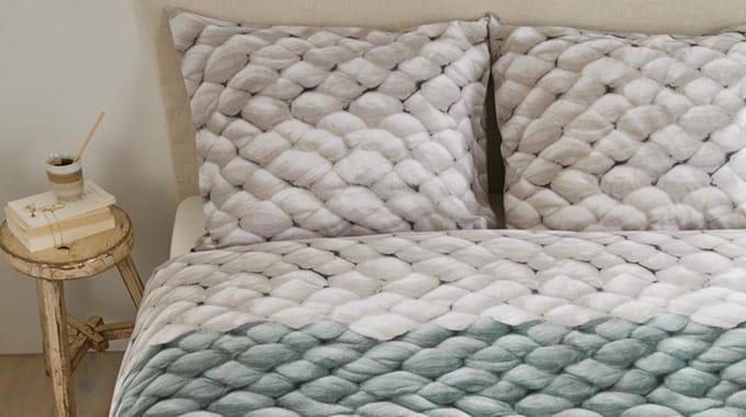 Ariadne at Home Chunky Dekbedovertrek - Eenpersoons - 140x200/220 cm - Groen