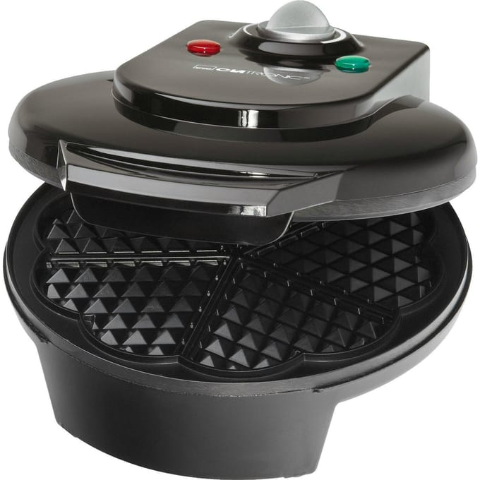 Clatronic WA 3491 - Wafelmaker - Wafelijzer - Hartvormig - Zwart