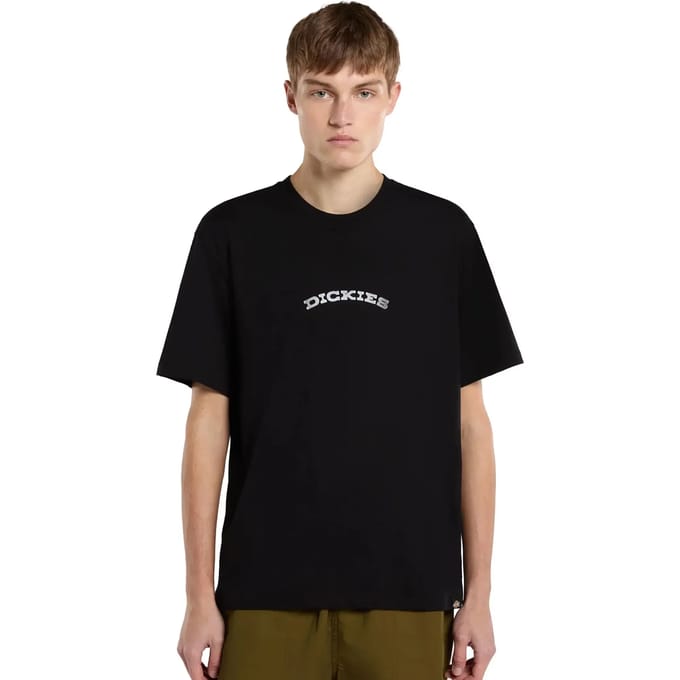 Curved Logo Tee Short Sleeve - Black T-Shirts