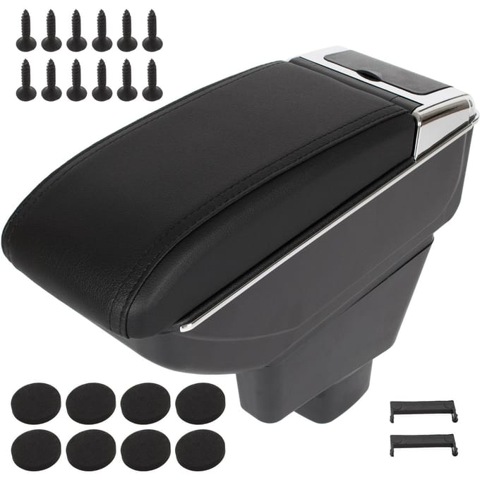 Modecar - Armsteun met Opbergvak - Zwart - Suzuki SX4 2006+ - Bevestigingsset