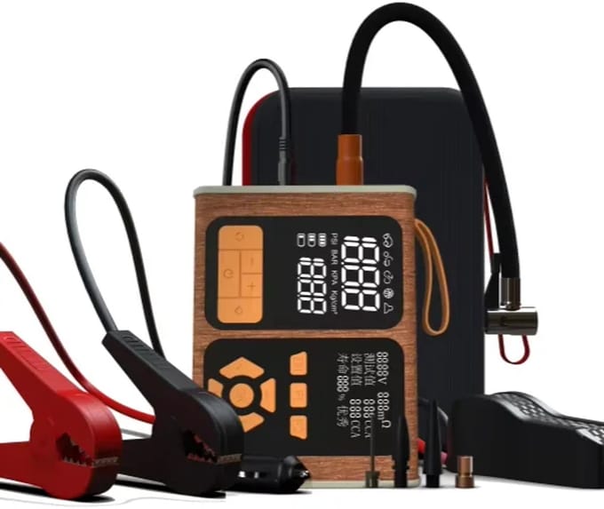Xcruiser 3-in-1 Jumpstarter 2000A met Luchtcompressor & OBD Diagnose – Auto Startbooster / Starthulp – Powerbank 16000mAh