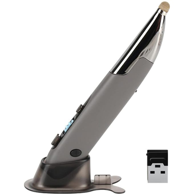 2.4G draadloze muispen 4 toetsen Verticale penvormige stylus BT Connect Ondersteuning van stemvertaling grijs