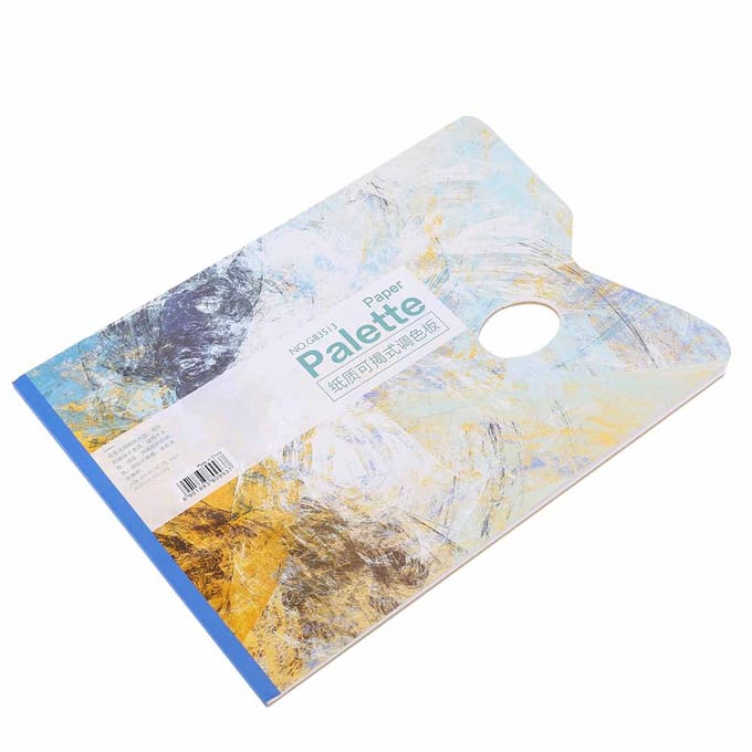 25 Vellen Wegwerp Palet Professioneel Gouache Olieverf Palet Pad Wit Papier white