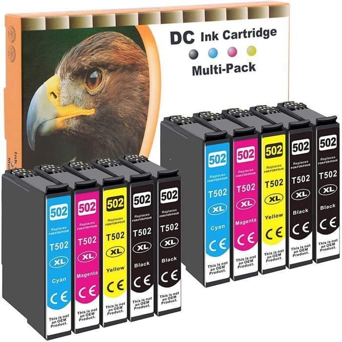 Compatibele inktcartridges - EPSON - 502XL - 10 stuks - Hoge capaciteit - Kleurenafdruk