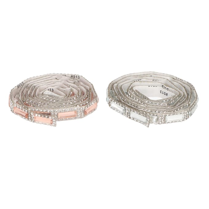 6 Yard Zelfklevende Strass Band 1cm Glanzend Champagne Wit Strass Lint voor DIY white
