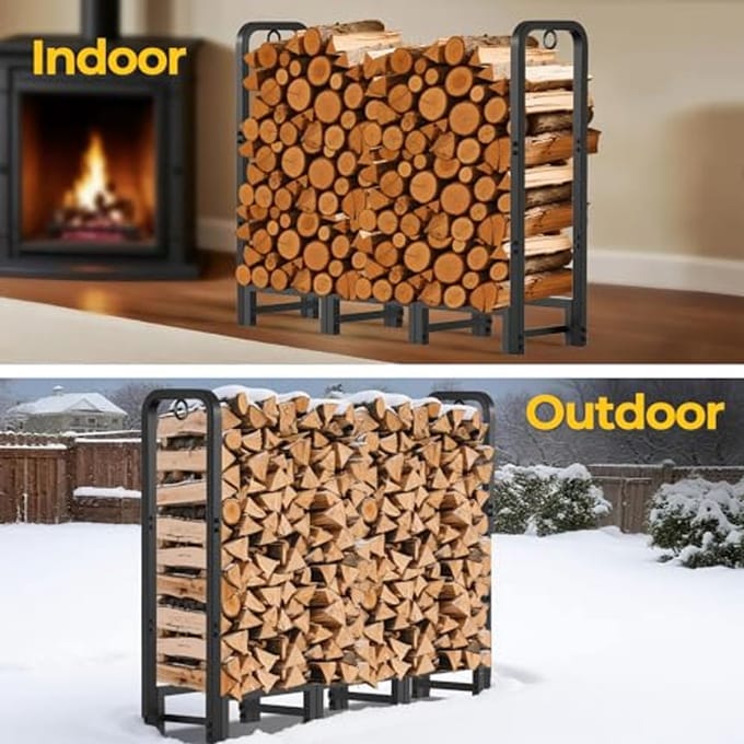 Outdoor Hout Rack voor Open Haard en Vuurplaats - 4ft