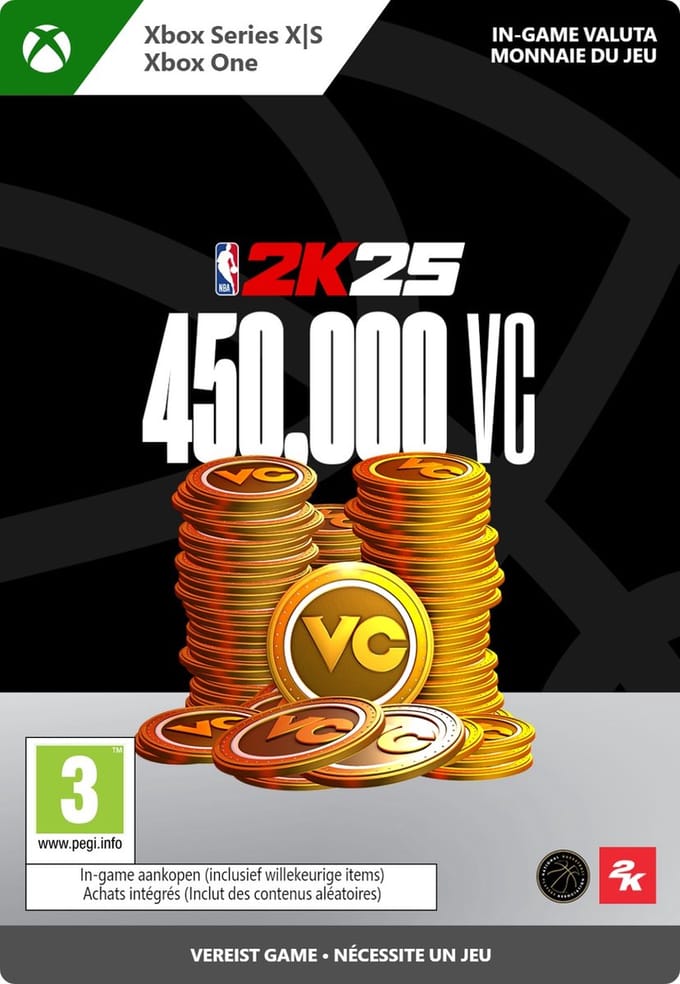 NBA 2K25: 450,000 Virtual Currency Pack - Xbox Series X|S/Xbox One - In-Game Tegoed