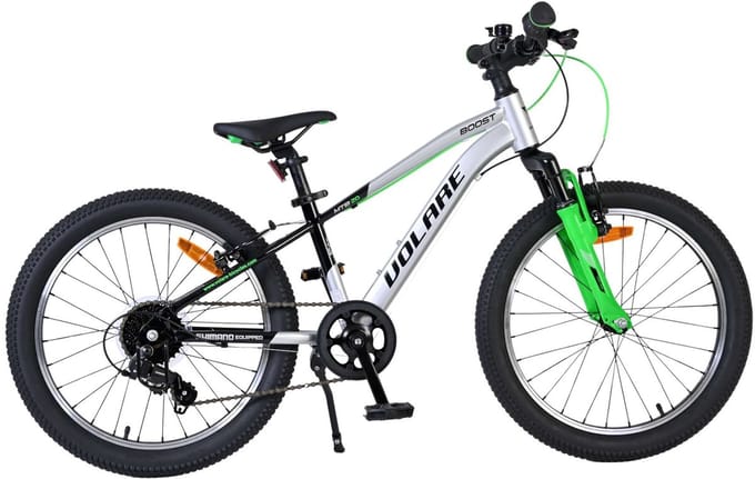 Volare Boost Kinderfiets - 20 inch - Zilver Groen - 7 versnellingen