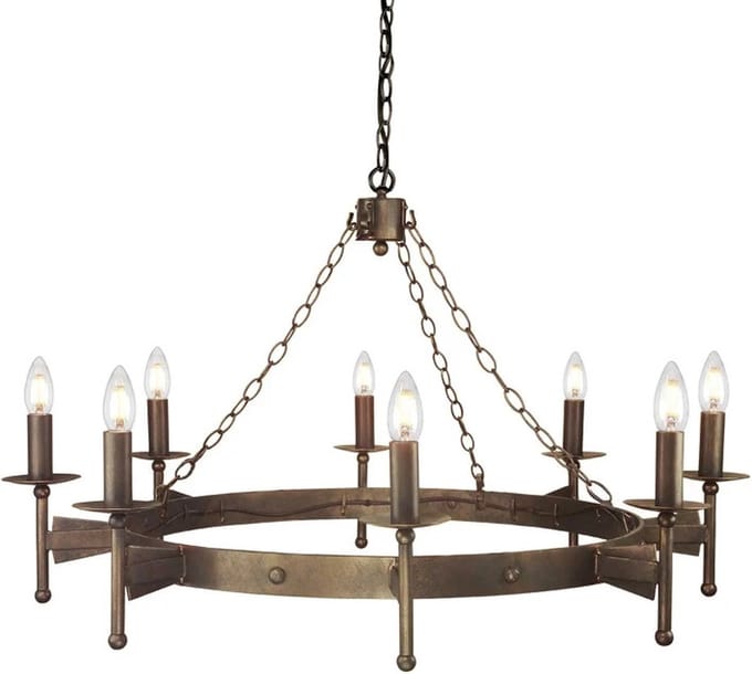 Elstead Lighting LED Kroonluchter | 8X E14 Max 60W | Dimbaar | Old Bronze