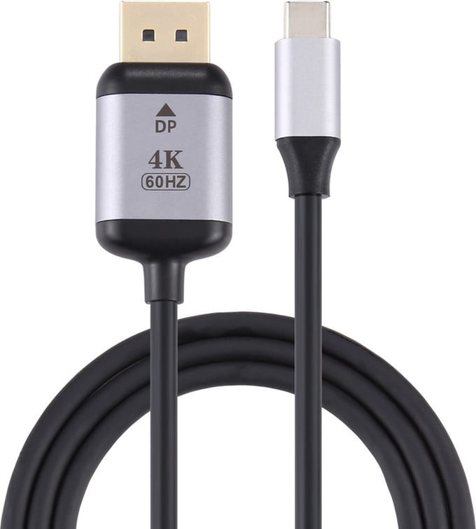 USB-C naar DisplayPort (DP) adapter kabel - DP 1.4 - 4K - 1.8 meter - Zwart - Provium