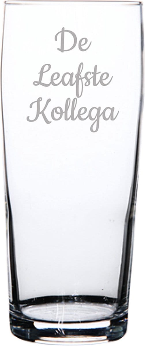 Gegraveerde bierfluitje 19cl De Leafste Kollega