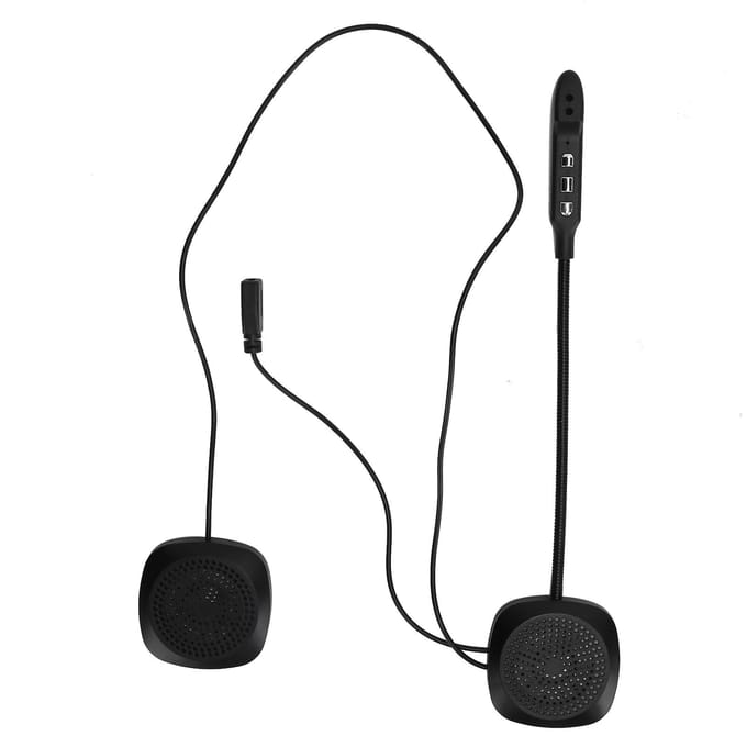 Motorhelm Bluetooth Koptelefoon Draadloze Bluetooth Headset met Automatisch Beantwoorden black