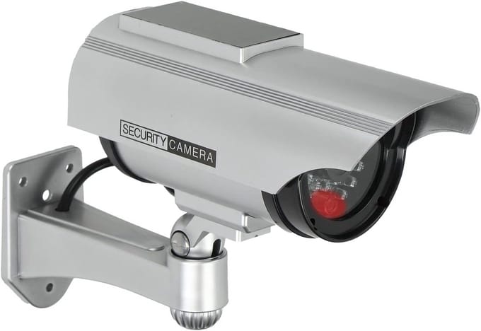 Dummy Bewakingscamera - Nep Camera - Afschrikking Inbrekers - Met Knipperende LED - 17.8 x 8 x 8 cm - Zwart