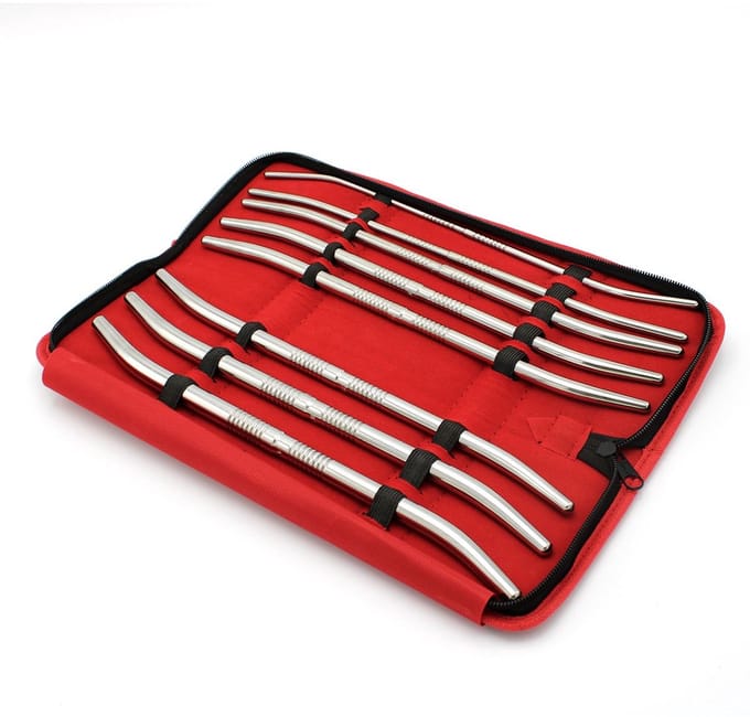 Kiotos - Double End Dilator Set met Curve - RVS - 8 stuks