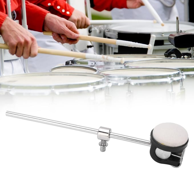 Basdrumpedaal Hamer Klopper met Vilthoofd en Metalen Handvat Percussie Instrument Accessoire white
