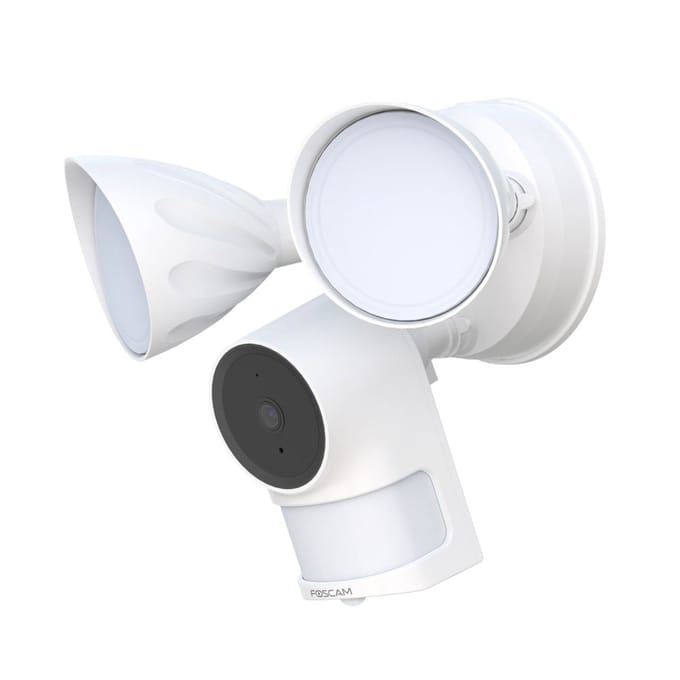 Foscam F41 Floodlight Beveiligingscamera Buiten – 4MP 2K WiFi Camera – Dubbele Schijnwerper – PIR Bewegingssensor – Persoonsdetectie – 2-weg Audio – Nachtzicht – IP65 – Wit
