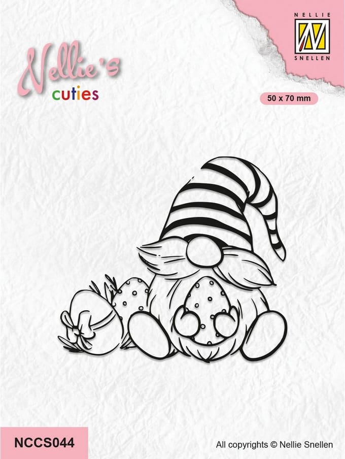 Nellie Snellen Nellie's Cuties Clear Stamp Easter Gnom 50x70mm