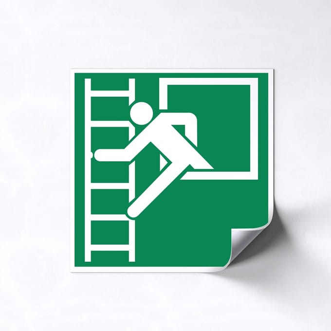 Pictogram Vluchtladder 10x10 cm