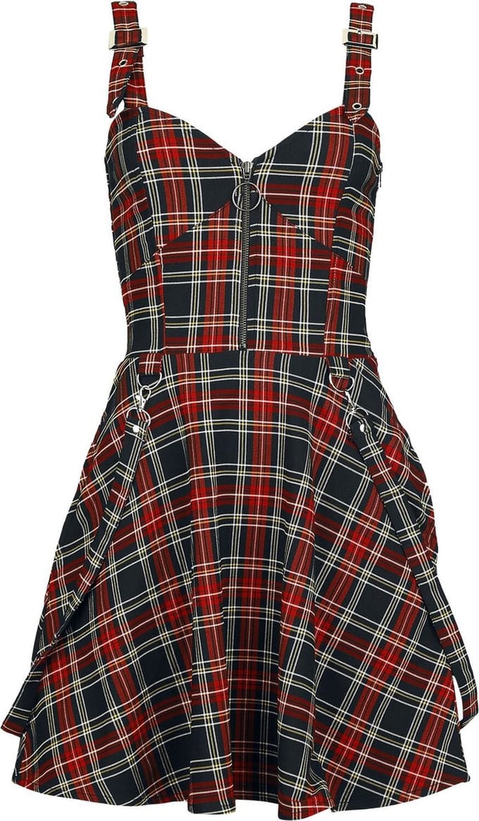 Chemical Black Cyra Dress Korte jurk zwart-rood L