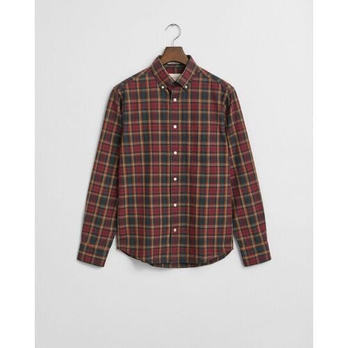 Gant Casual overhemd Regular Fit rood katoen
