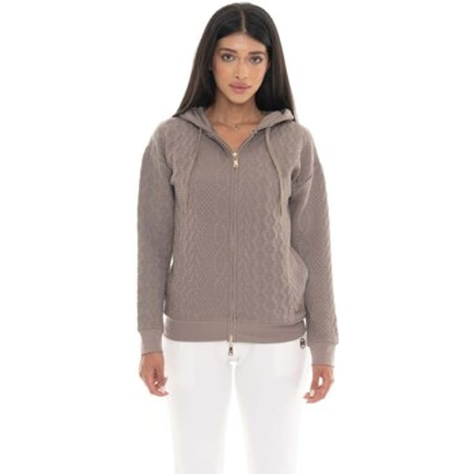 Capuchon sweaters Leone 1947 Woman Hoody Full Zip Bonded