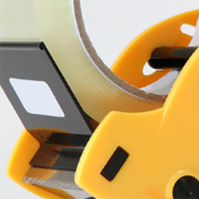 Tape Dispenser Snel Helder Snijdend 3-Punts Structuur Professionele Verpakkingstape Snijder yellow