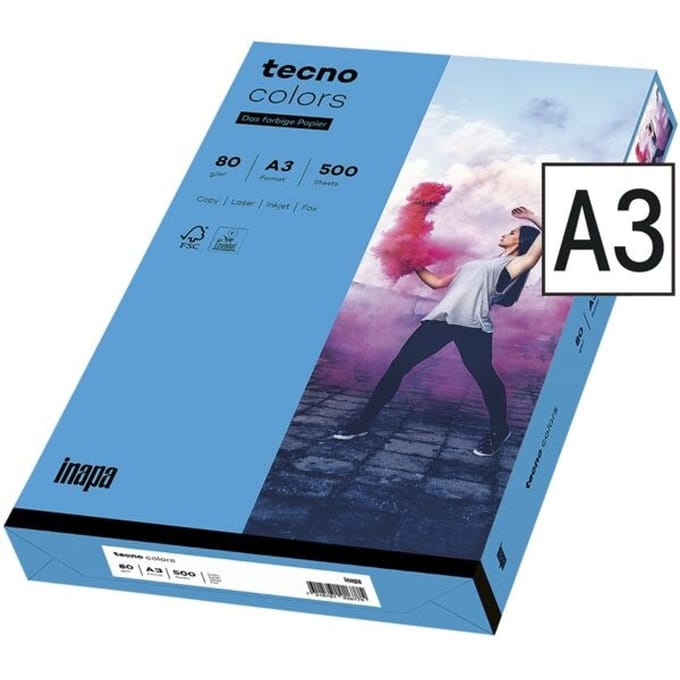 Rainbow 88042764 88042764 Gekleurd papier DIN A3 80 g/m² 500 vellen Blauw