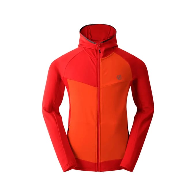 Fleece Heren Hooded Zipperjack Voor Skiën Assimilate Core Stretch