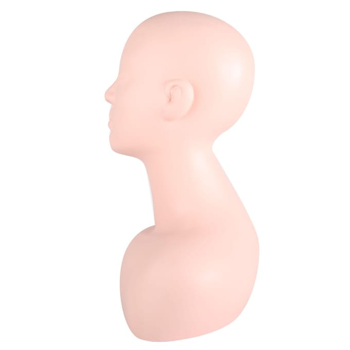 Multifunctionele Massage Make-up Oefen Zacht Mannequin Hoofd Model Pruik Hoed Display white