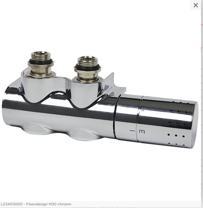 Comap Flexodesign H-blok set met insert 3/4" chroom.
