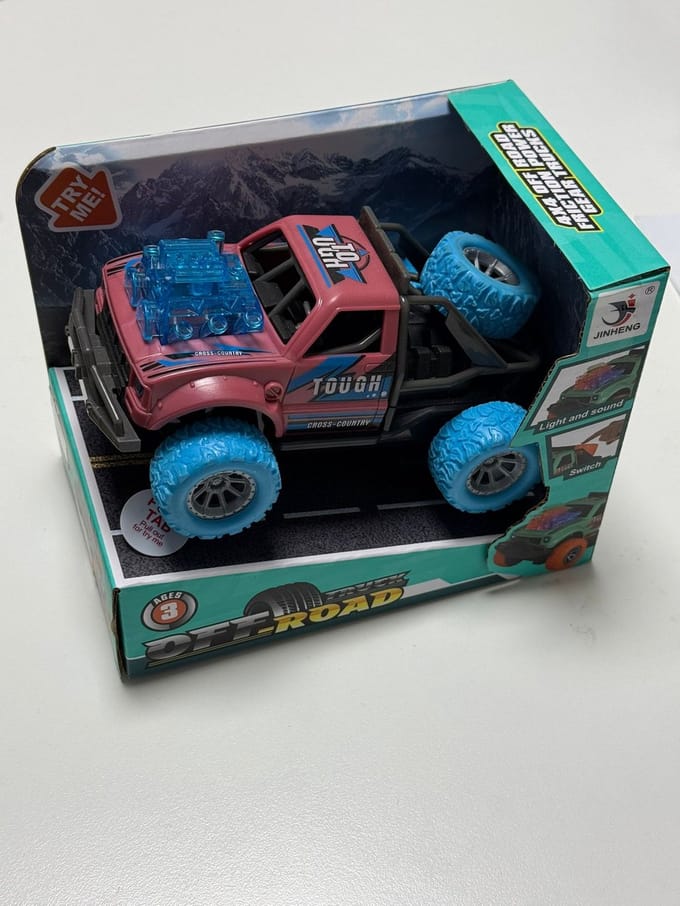 Off-Road Speelgoedauto 4WD – 16,5 cm | Sterke Terreinwagen met 4 Assen