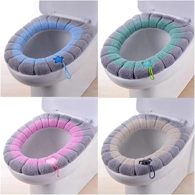 Wc-zitkussen - Universele wc-bril - Warmte & comfort - Wasbaar met ritssluiting - Diameter 31 cm - Kleur 05