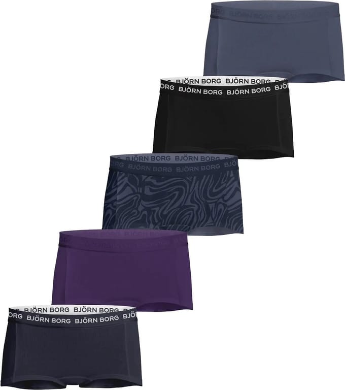 5-Pack meisjes boxershorts - Core Minishorts - 116 - Paars