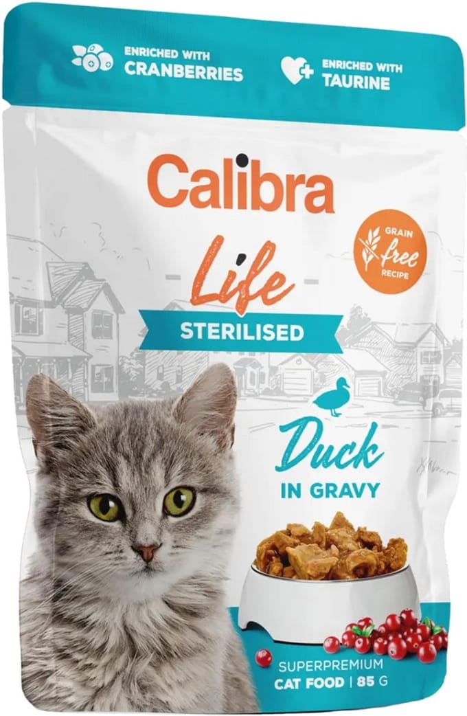 Calibra Cat Life Sterilised Natvoer - Zalm - 28 x 85 gram