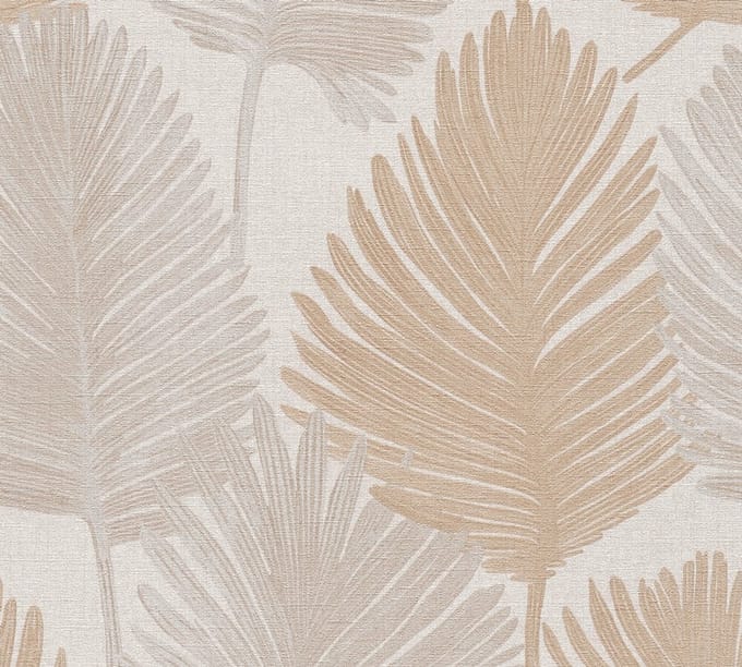PALMBLADEREN BEHANG | Hotel Chic - beige crème - A.S. Création Metropolitan Stories Hot Spots