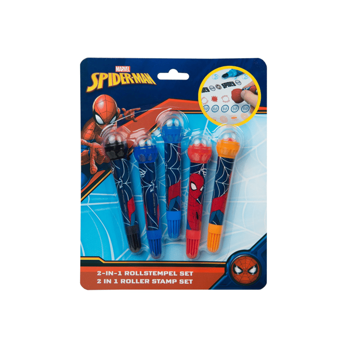 Spiderman Stiften met rolstempel