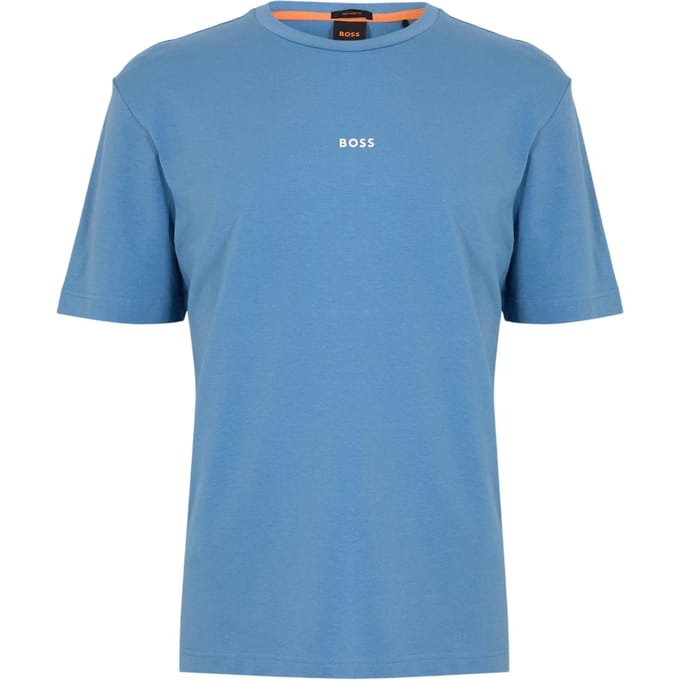 Boss Oversized T-shirt voor heren met Tchup-logo (Blauw)