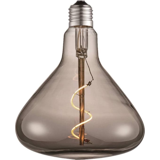 Lucande LED-trechterlamp, E27 4W, rookkleurig, Ø 14 cm, 1800K